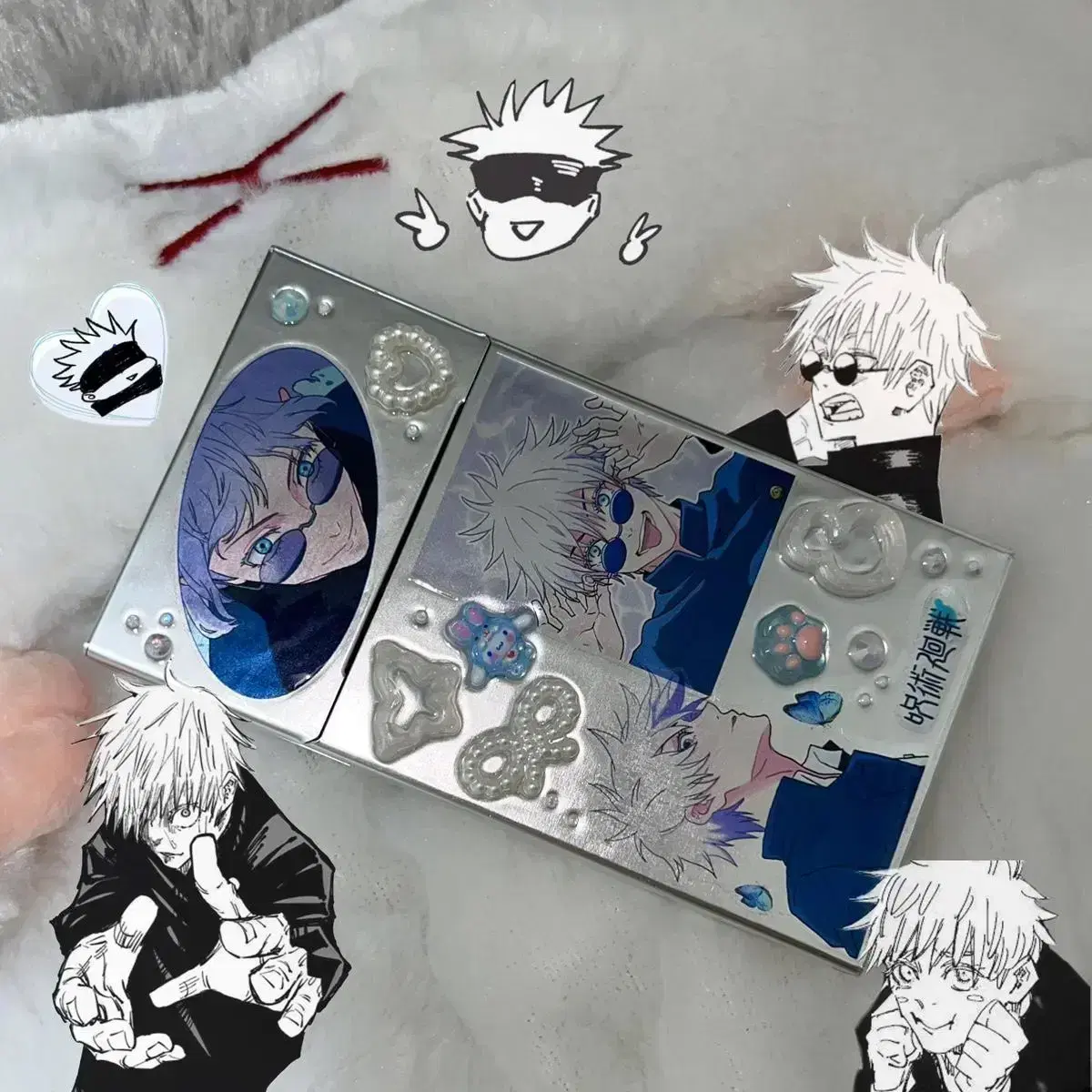 Satoru Gojo Silver Metal photocard Case