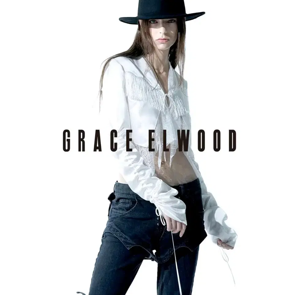 grace elwood 그레이스엘우드 실크 레이스 탑 블라우스 웨딩