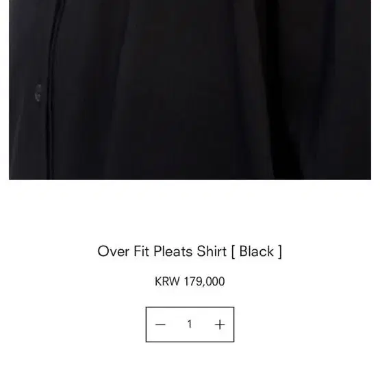 트리밍버드 over fit pleats shirt black