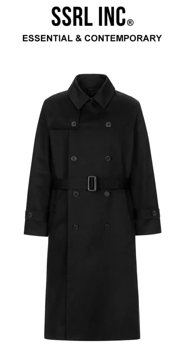 SSRL Black Trench Coat for sale