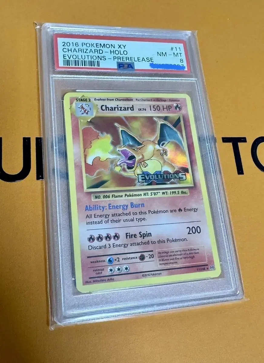 포켓몬카드 20주년 북미 리자몽 prerelease psa8