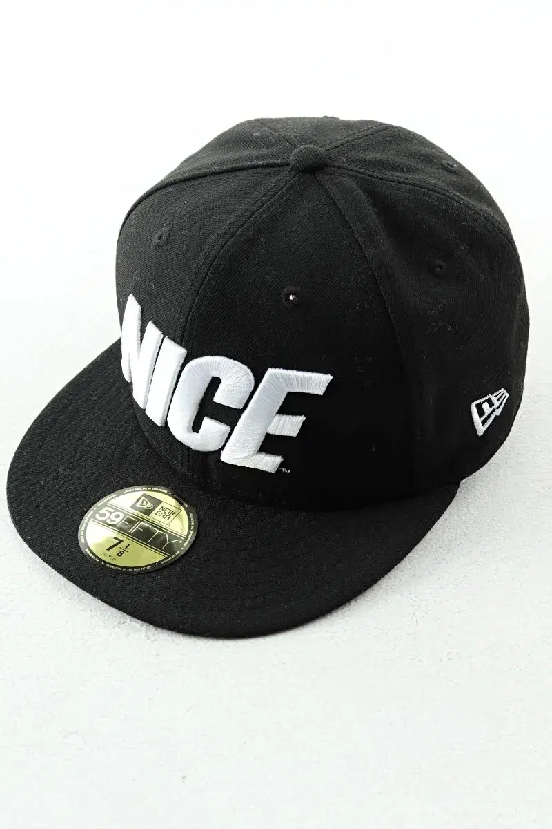 (M-L) New Era Baseball Cap Ball Cap Black and White Snapback Old School-1F62