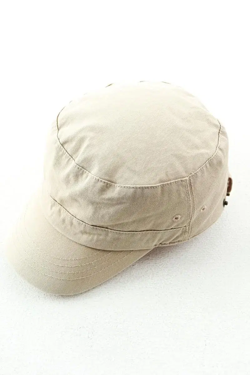 (S-M) Lacoste Baseball Cap Ball Cap Beige Military Cap Americage-1F8E