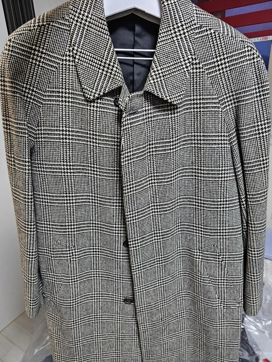 Balenciaga Houndstooth Balmacan cashmere coat