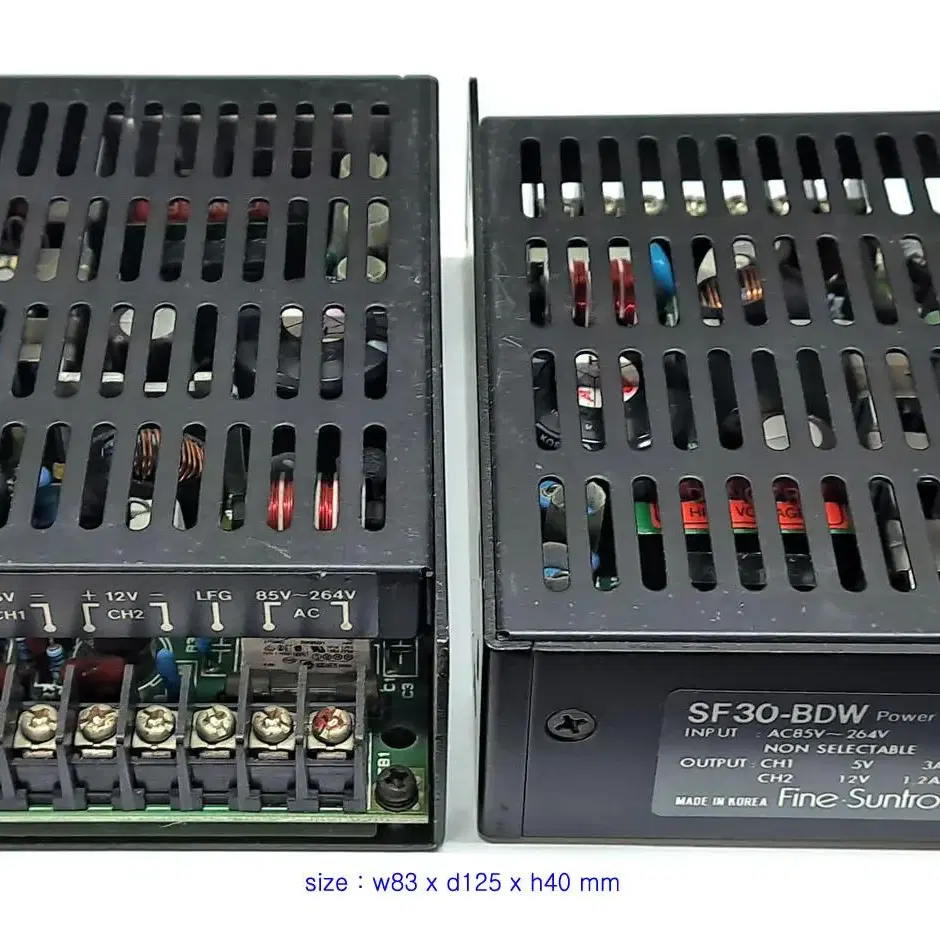 산업용 smps 전원부 5v, 3A/12v, 1.2A 2개