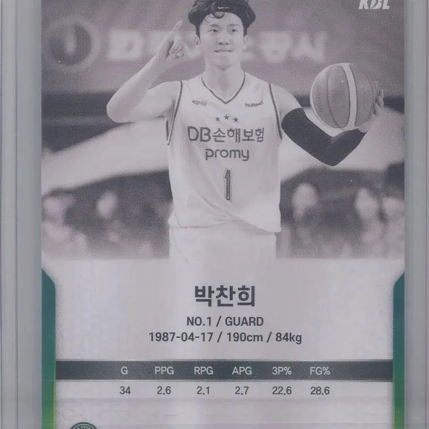 박찬희 싸인카드 2023-24 SCC KBL 카본 컬렉션 농구카드