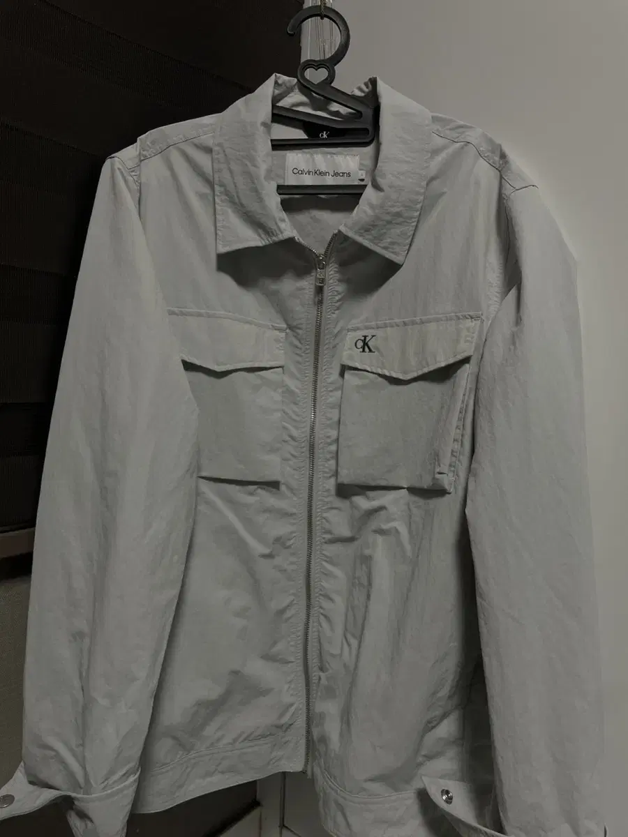 Ck Gray Shirt Jacket Large