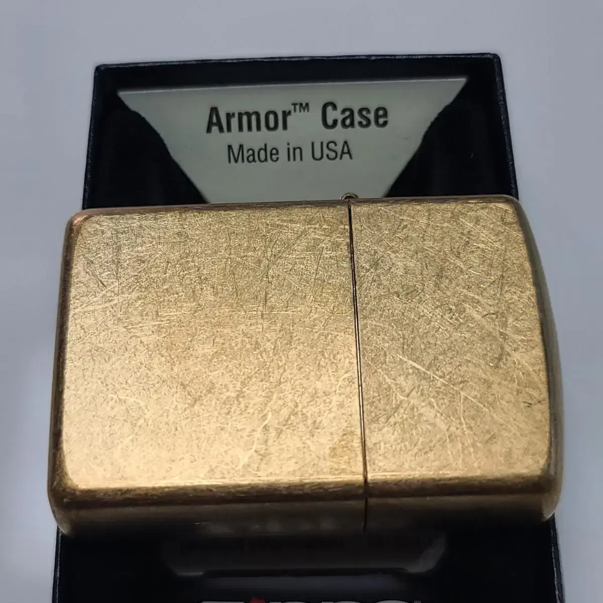 미개봉 정품 28496 ARMOR TUMBLED BRASS 새 지포라이터