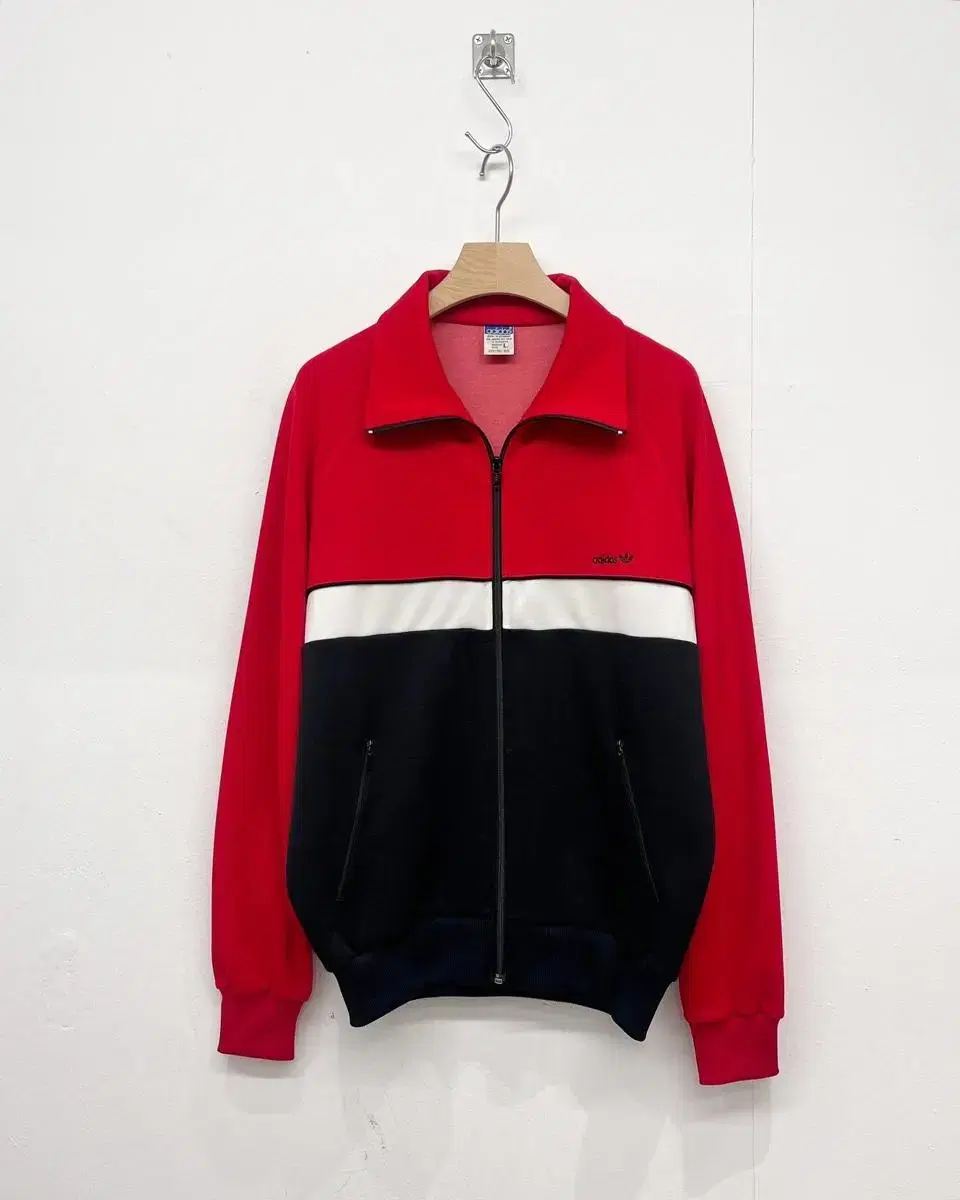 80s ADIDAS zip-up tracktop jersey