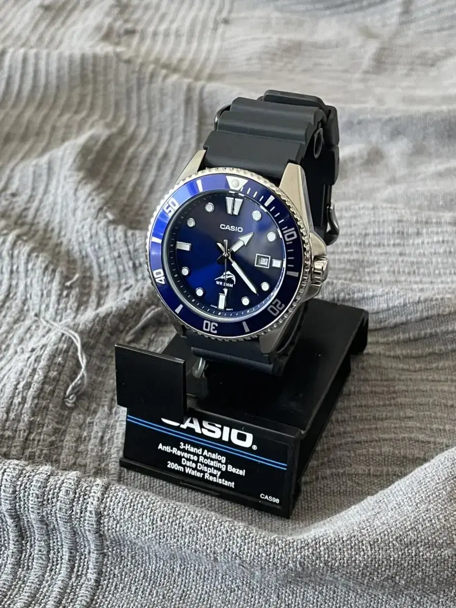 [새제품] 카시오 CASIO 다이버 시계 청새치 시리즈 블루베젤