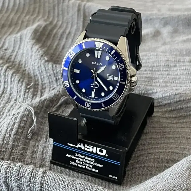 [새제품] 카시오 CASIO 다이버 시계 청새치 시리즈 블루베젤