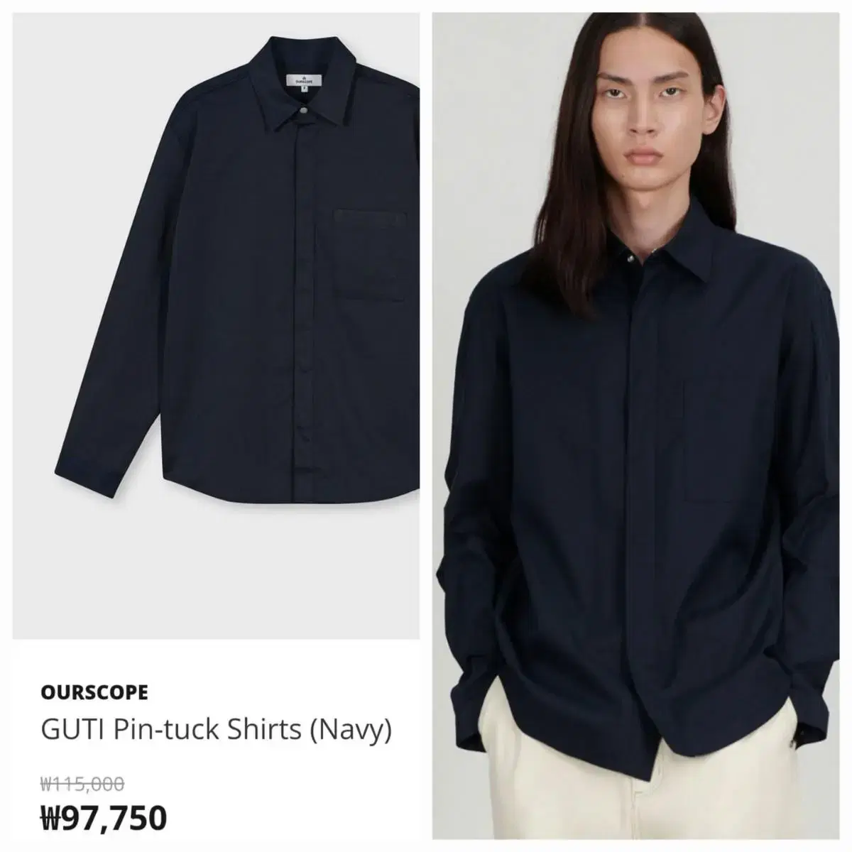 HourScope GUTI Pin Tuck Shirt