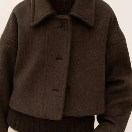 모이아 cloud crop coat (smoke brown)