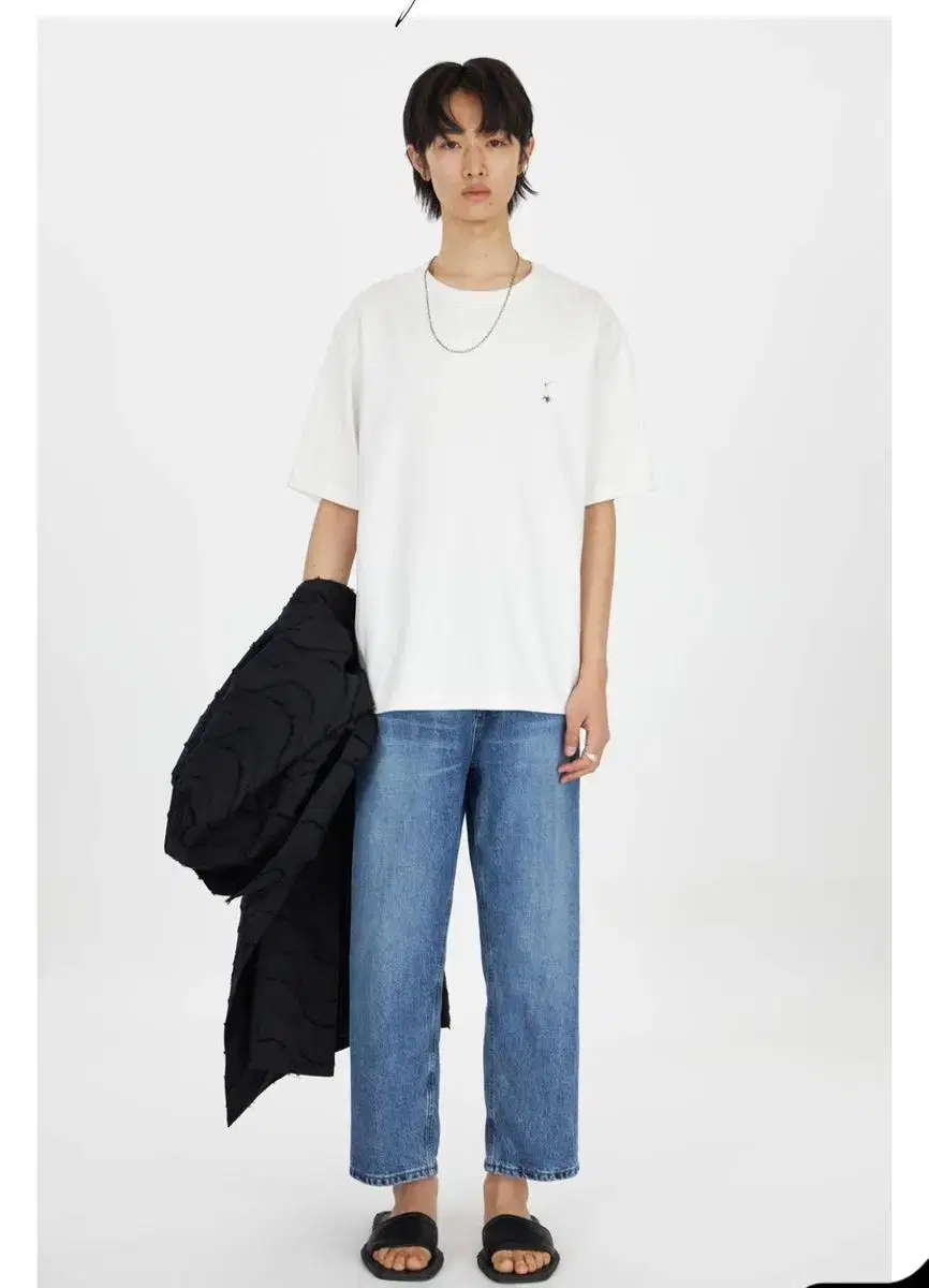 유스 crop tapered denim (s)