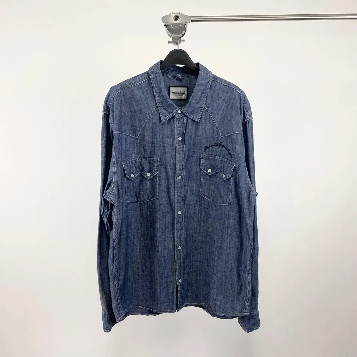 Vintage VILLAND Oversized Denim Western Shirt