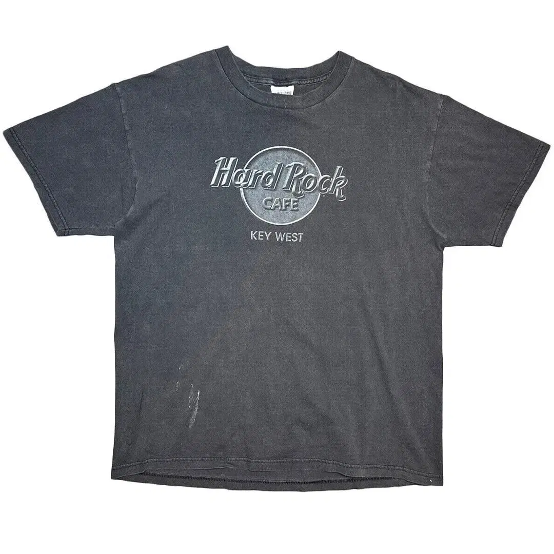 [100]Old Hard Rock Cafe Fei Printed T-Shirt