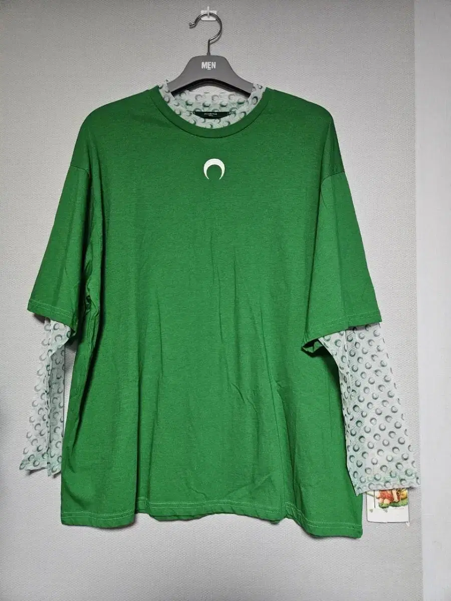 New product Lace-sleeve layered oversized T-shirt