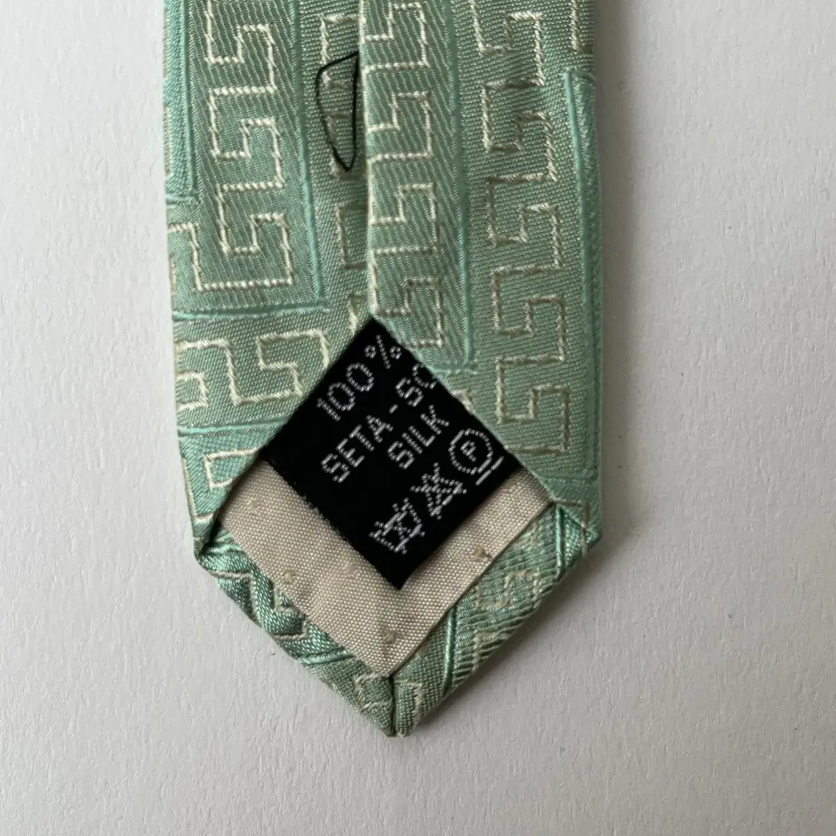 VERSACE " Logo Pattern " Silk 100% Tie