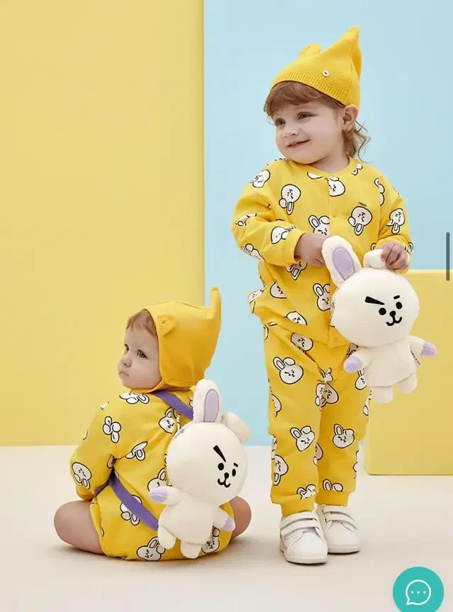 Ettoi 아기 돌 백일 봄옷 우주복 에뜨와 BT21 패턴상하 세트