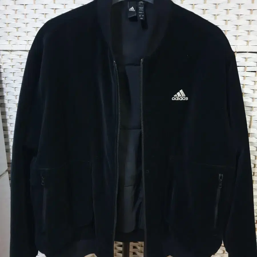 (1897) ADIDAS 아디다스 벨벳 봄버 오버핏 자켓 115 3XL