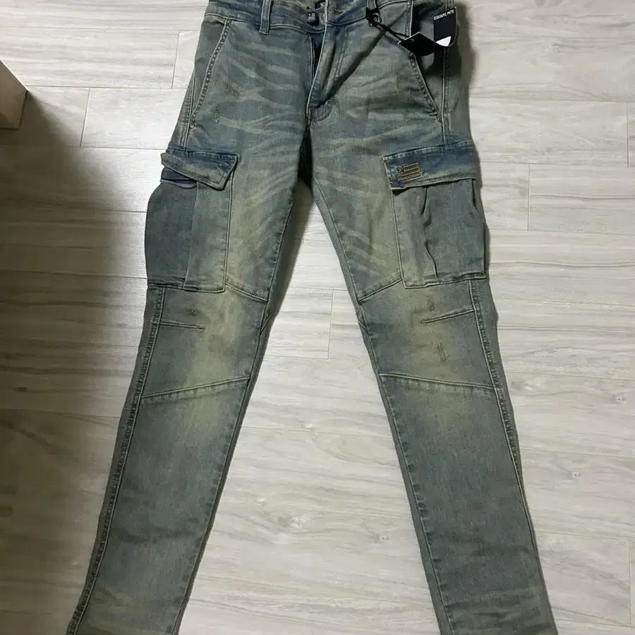 하이퍼데님 indigo cargo jean