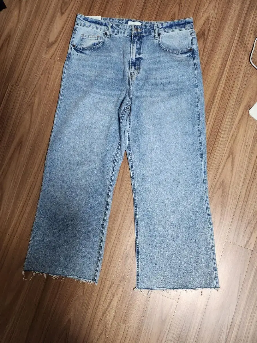 H&M 여성 하이웨스트 와이드 팬츠 35-36 새상품