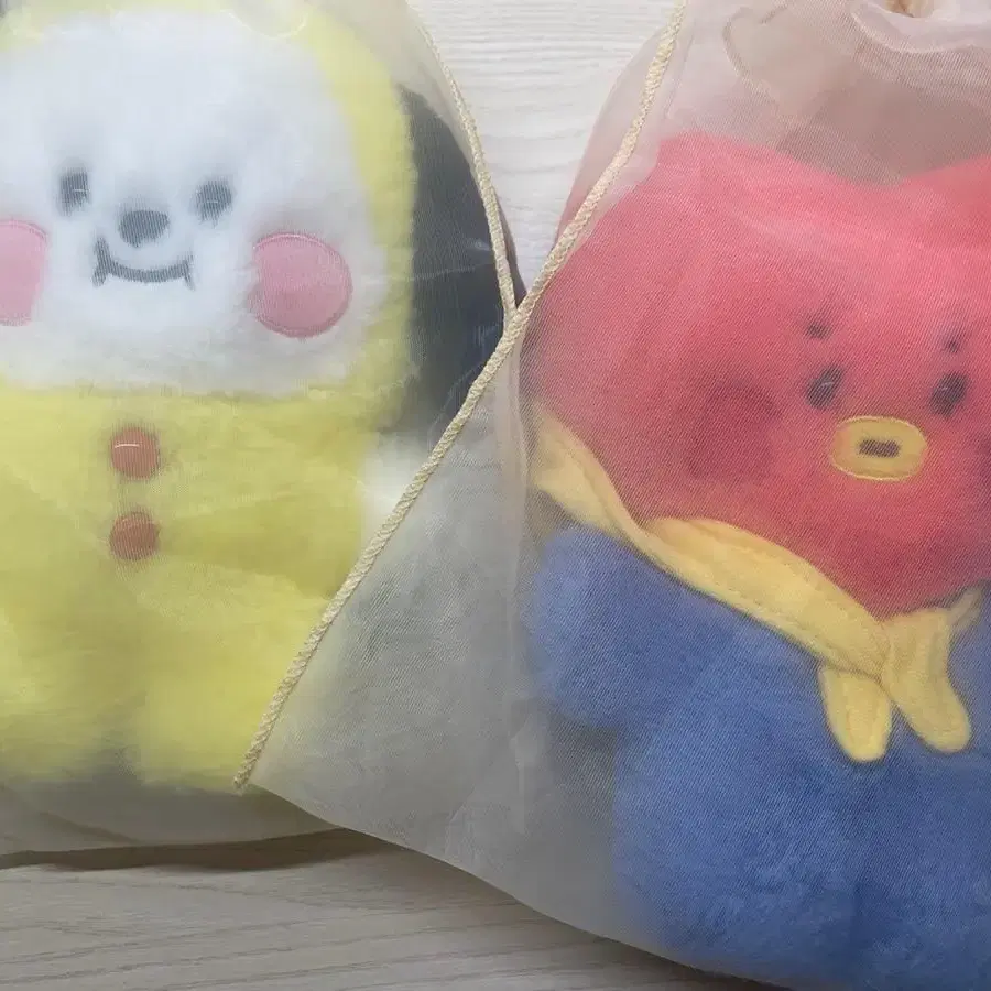 방탄 bt21 플랫퍼 백참 인형(치미,타타)