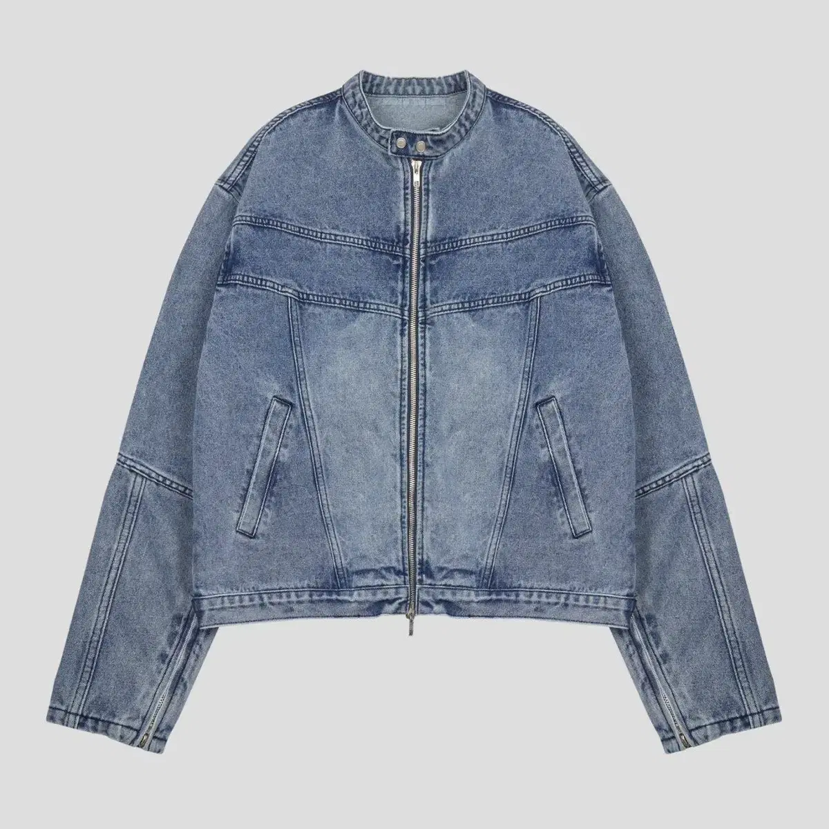 GENTLE J5933 Moto Denim Jacket 2color