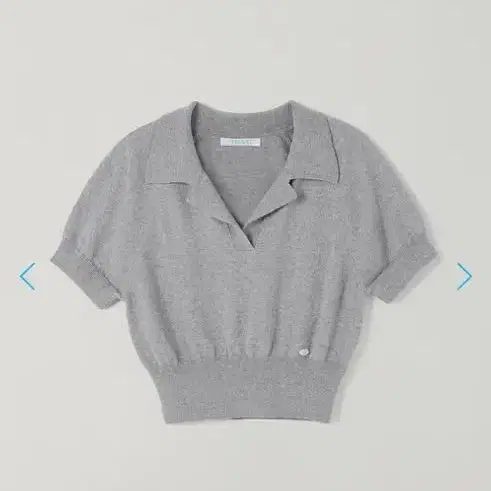 타낫 T/T Crop collar knit top (gray)