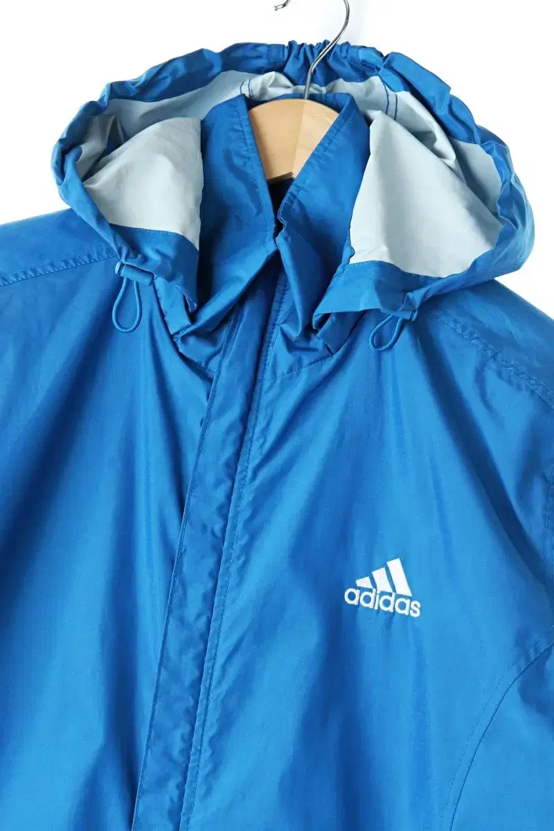 (S) adidas Zip-up Windbreaker Jacket bloo Lightweight basic fit only-B773