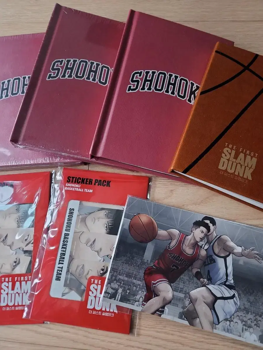 Genuine SLAM DUNK Hardcover Notebooks, Sticker Packs, Postcard Books, Postcard Packs