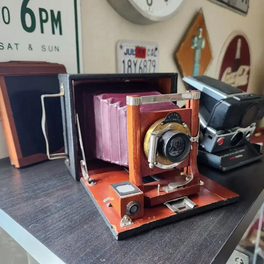 빈티지 Wizard Cycle-style 4x5 Plate Camera