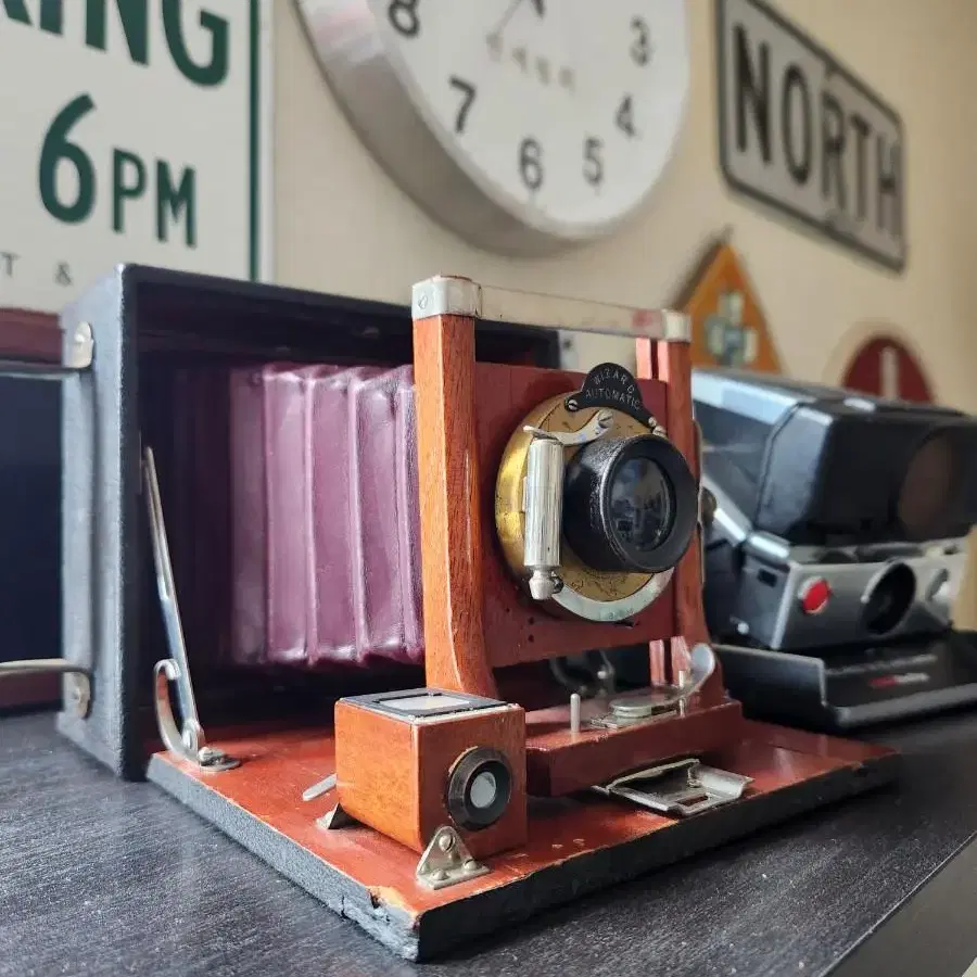 빈티지 Wizard Cycle-style 4x5 Plate Camera