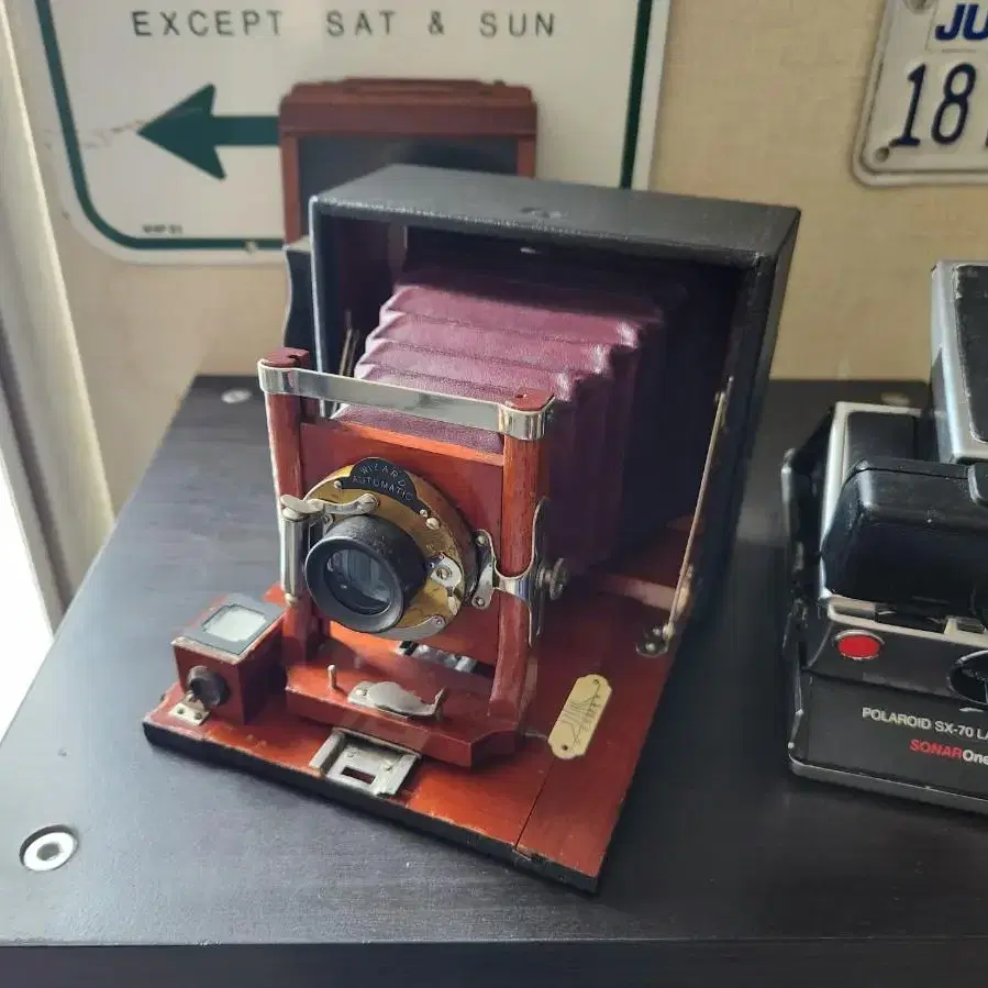 빈티지 Wizard Cycle-style 4x5 Plate Camera