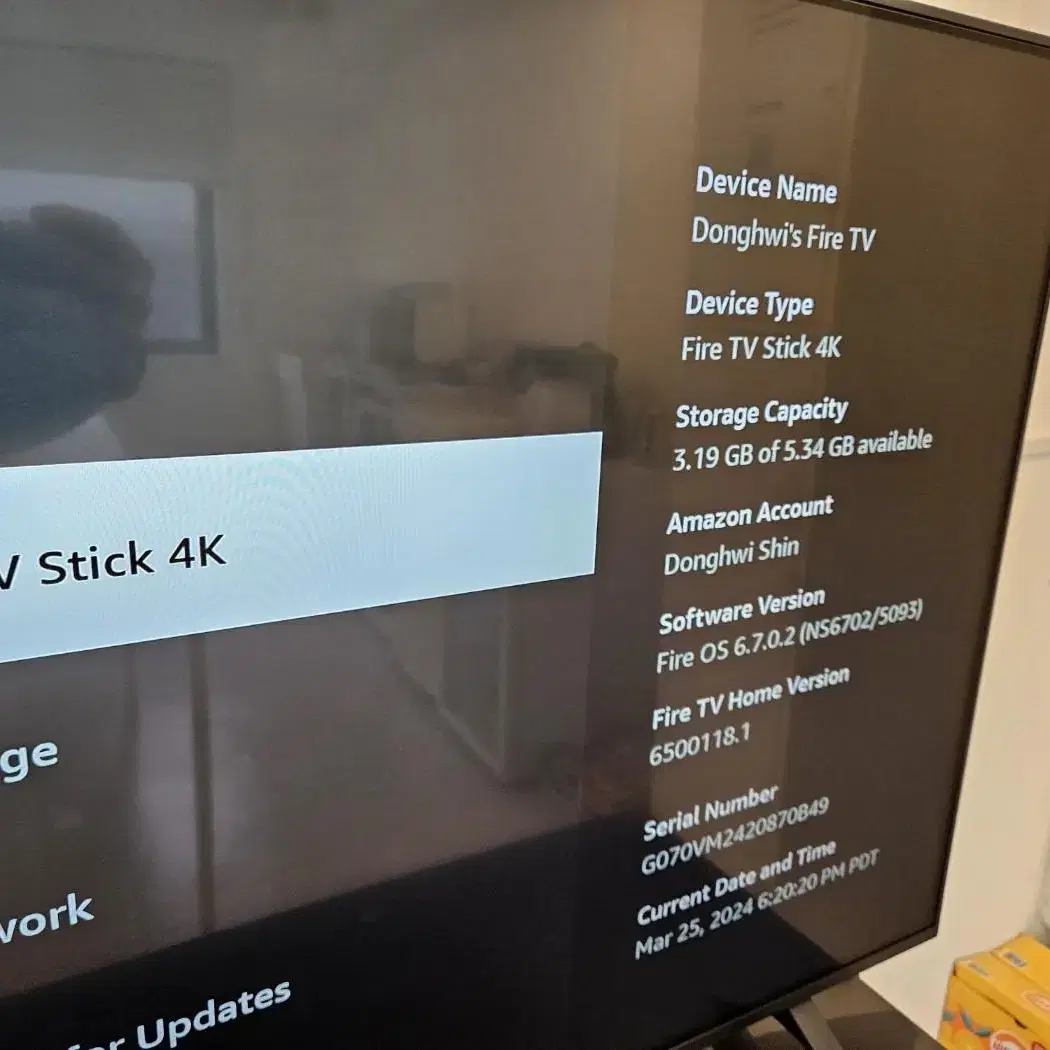 (저렴)Fire Tv Stick 4K 팝니다~~