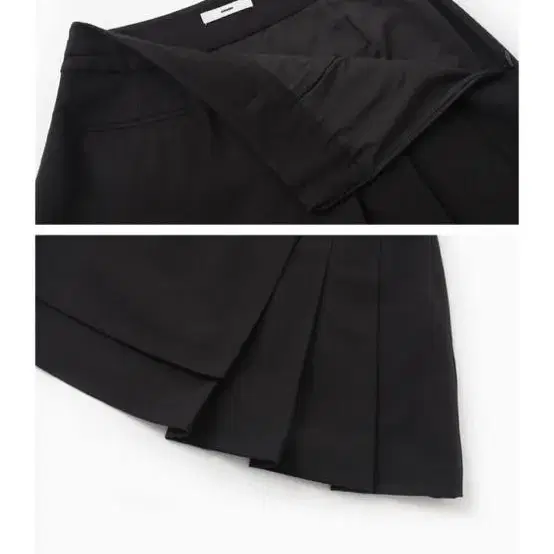 에트몽 Pleats Chain Mini Skirt, Black 새상품 택