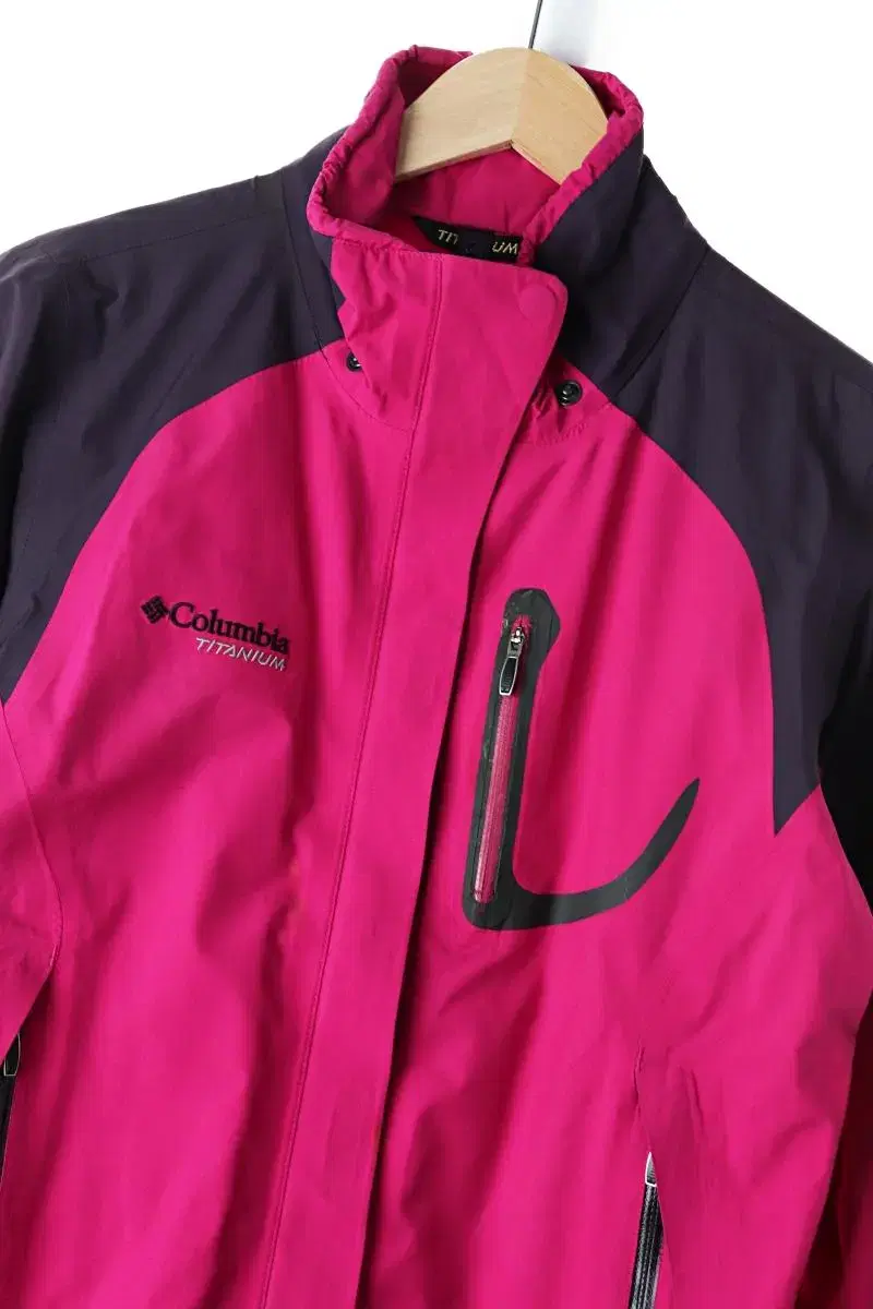 W(M) Columbia Zip-up Windbreaker Jacket Pink Gore-Tex San-B765