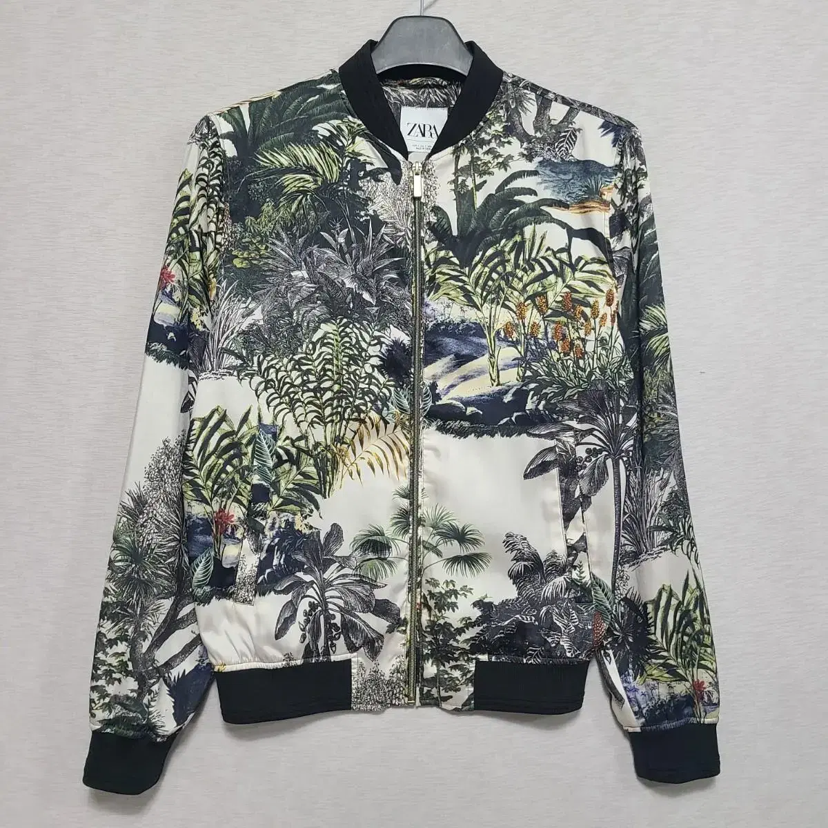 Zara Ganseason pattern bloo jacket M95-Slim100 0326