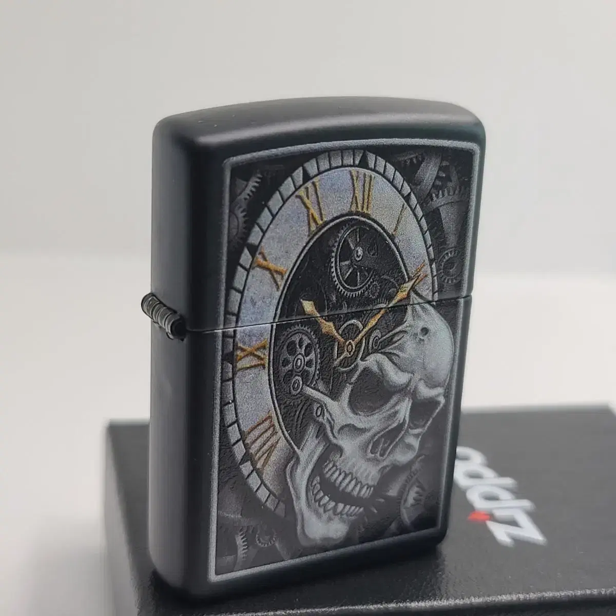 미개봉 정품 29854 SKULL CLOCK DESIGN 새 지포라이터