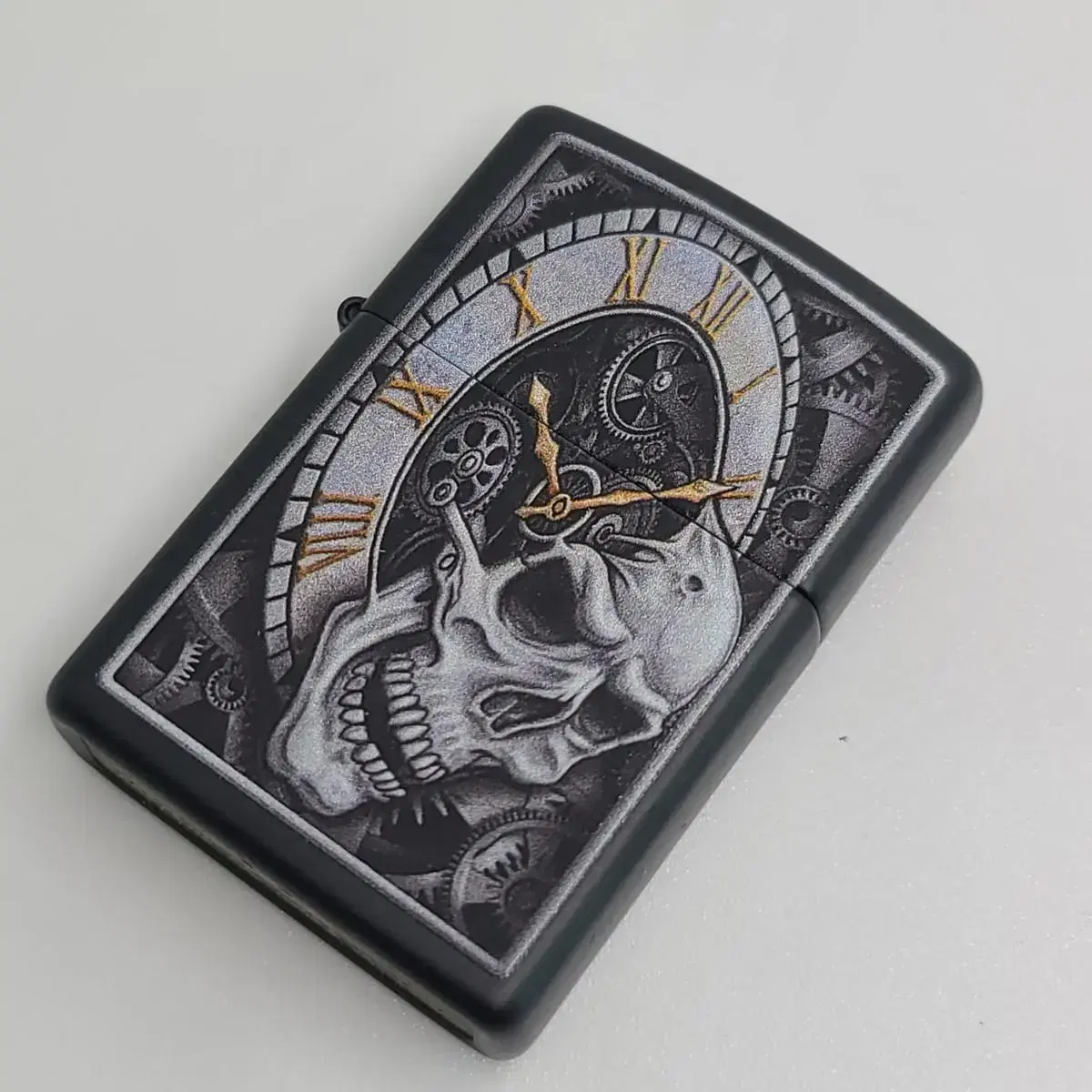 미개봉 정품 29854 SKULL CLOCK DESIGN 새 지포라이터