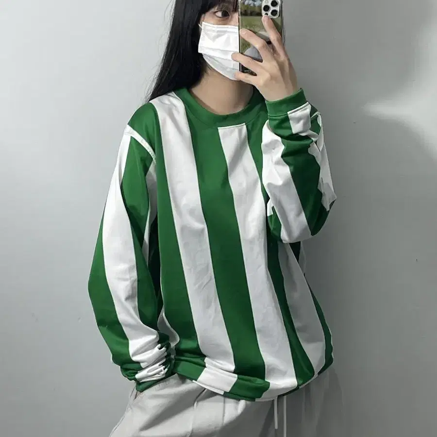 나이키 스우시 DRI-FIT 스트라이프 기능성 긴팔티