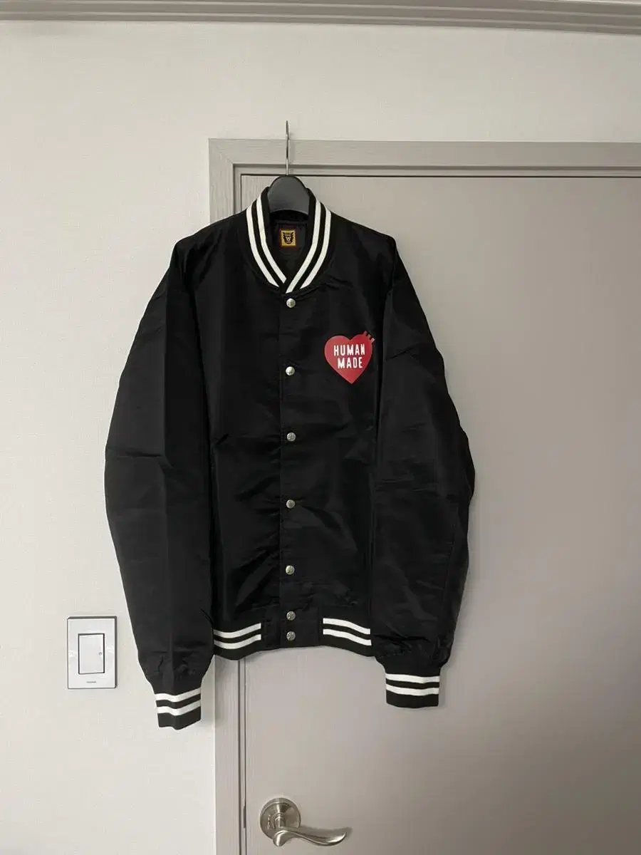 (L) Humanmade Nylon Stadium Jacket Black