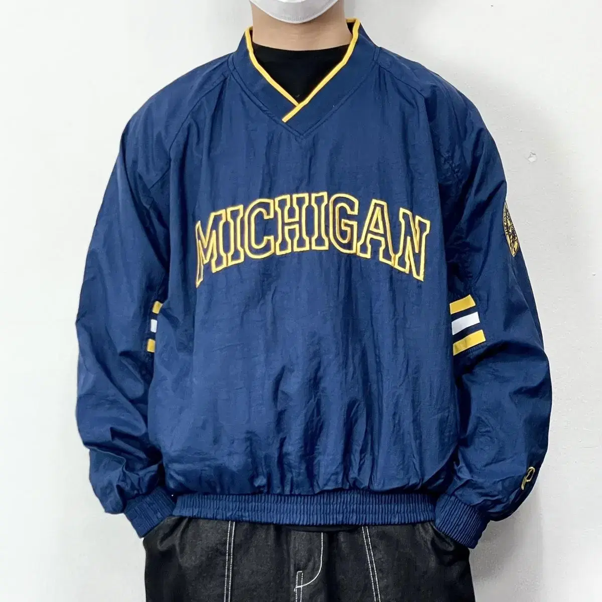 American Michigan Nylon Oversized Windbreaker Warm-Up