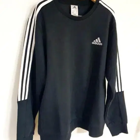 아디다스 adidas 삼선 약기모 맨투맨 티셔츠-블랙(XL,2XL)