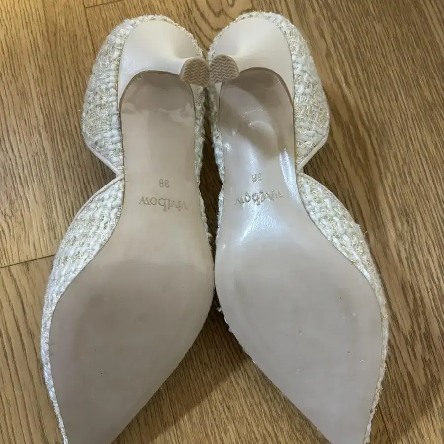 *미착용*비비보우 트위드 수제화 (size 38)