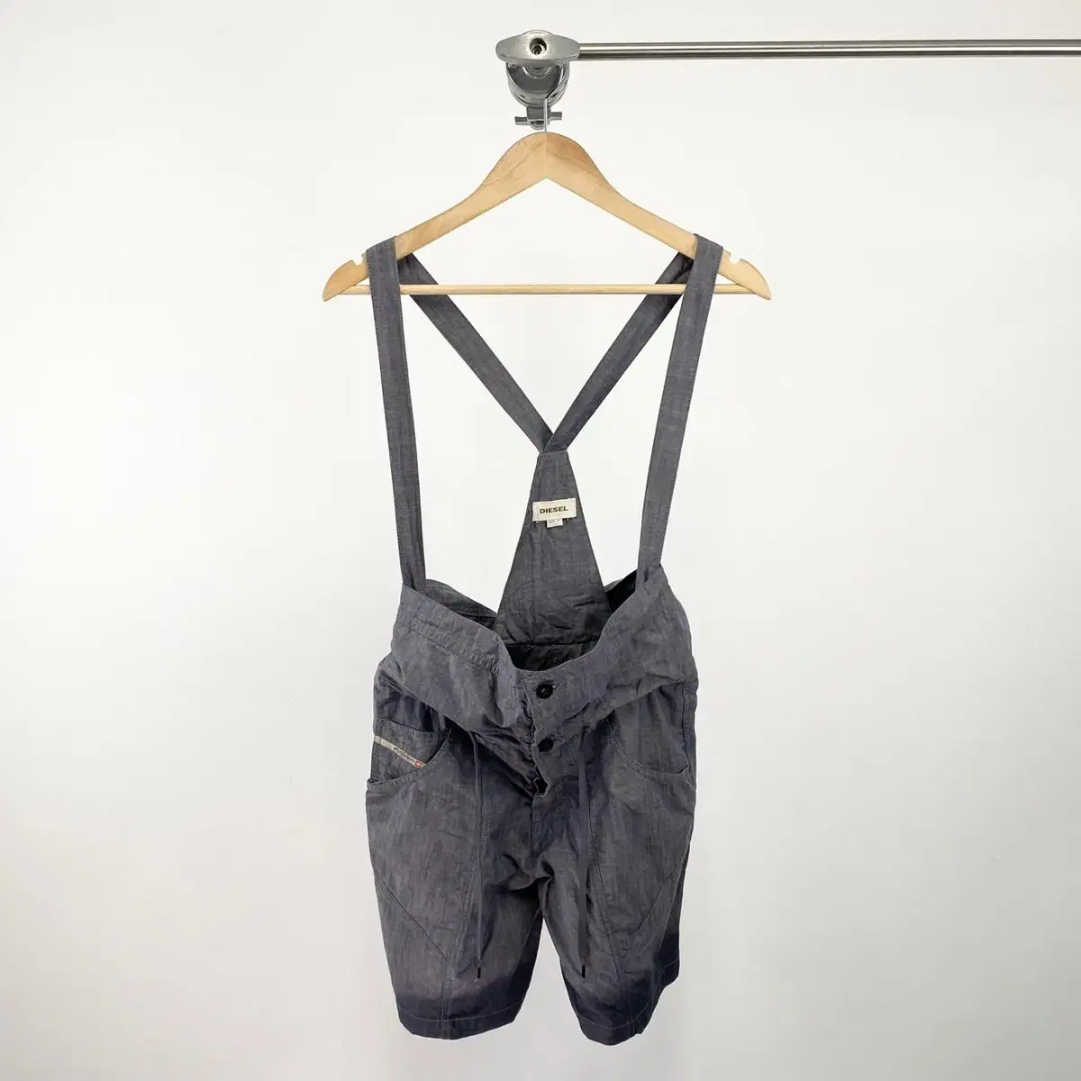 Vintage DIESEL Two-Tone Washed Suspender Short Pants