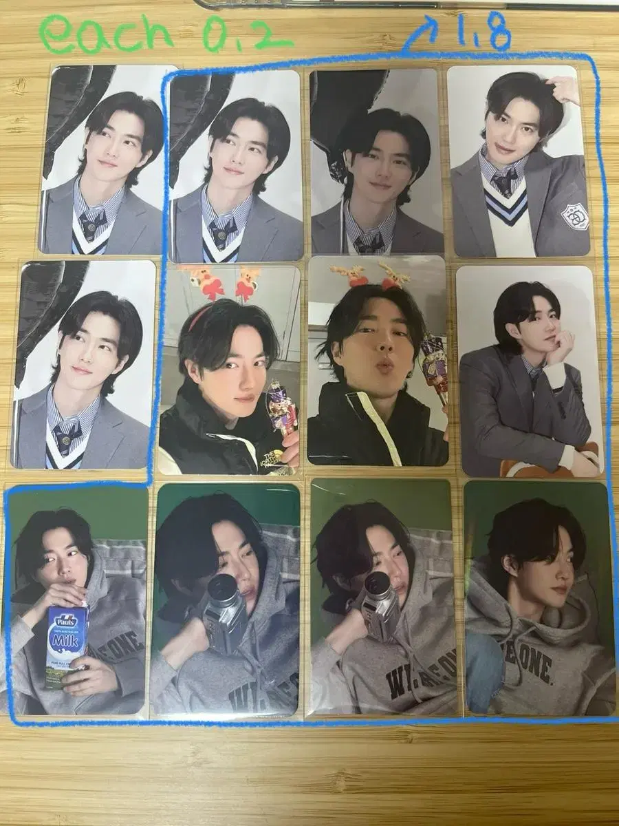 suho kim junmyeon photocard photocard