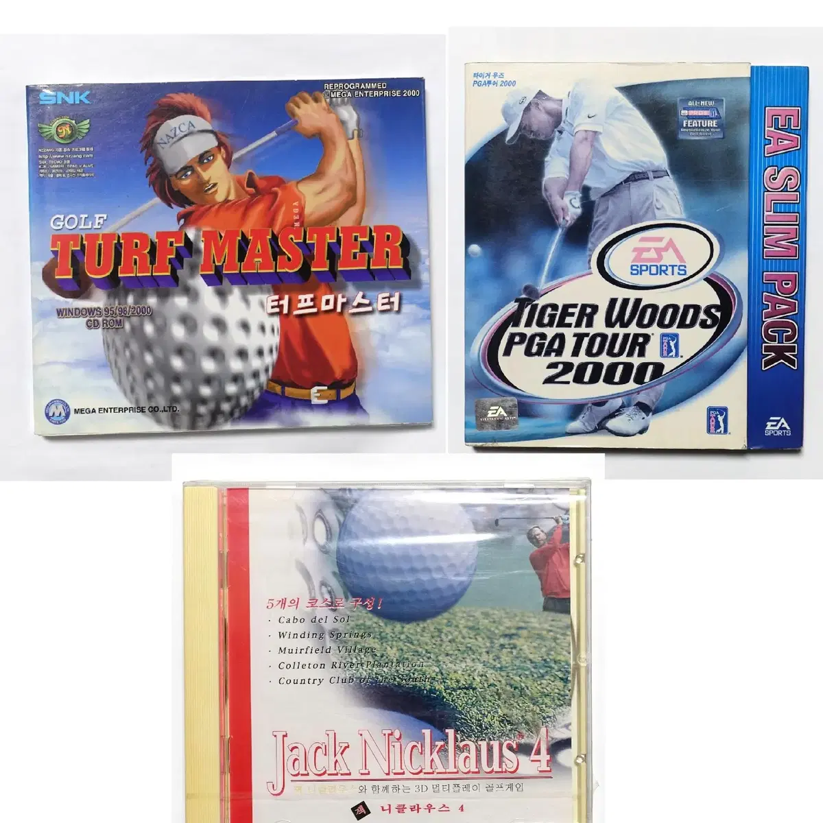 골프 타이거우즈pgatour2000 잭니클라우스4 터프마스터 pc고전게임