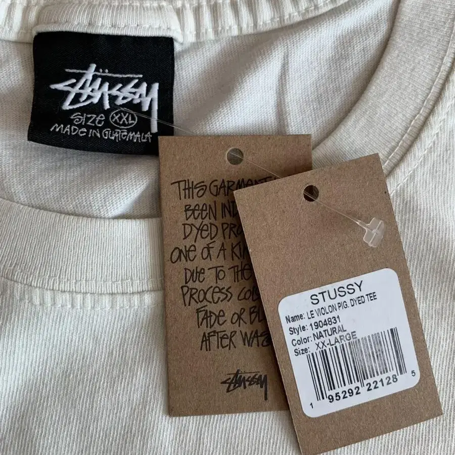 [XXL] stussy 스투시 르 바이올론 피그먼트 다이드 반팔 티셔츠