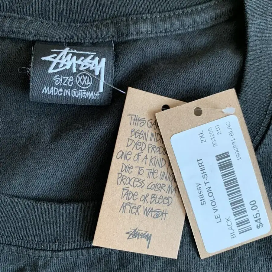 [XXL] stussy 스투시 르 바이올론 피그먼트 다이드 반팔 티셔츠